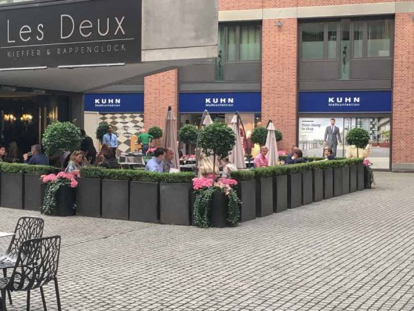 sommer_bepflanzung_lorbeer_efeu_hortensien_pflanzen_vermietung_les deux